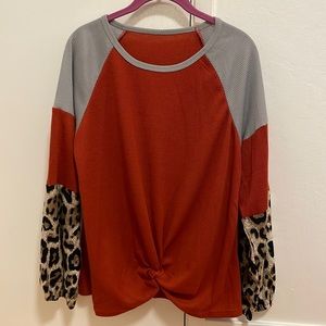 New Long Sleeve Waffle Top
